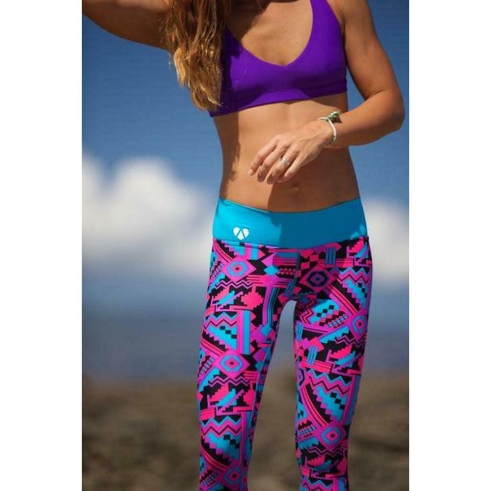 NWT Mahiku Womens Aztec Yoga Capri Sport Legging
